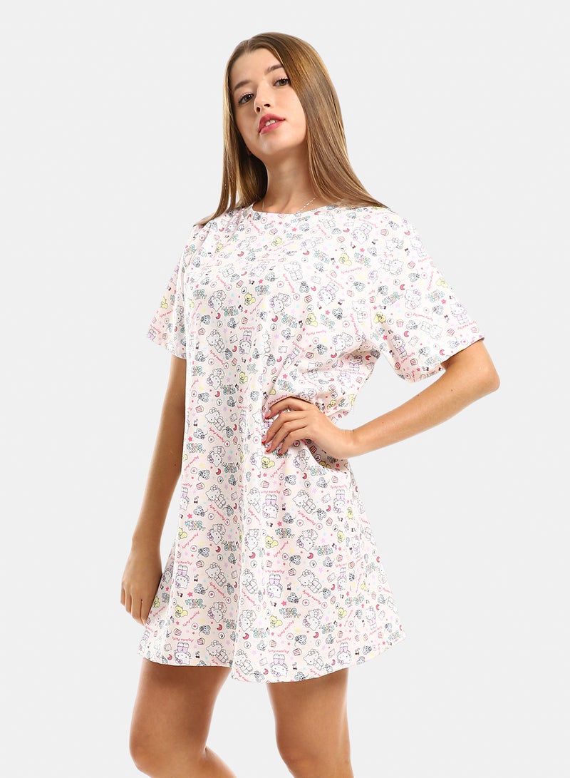 belle Sleepshirt Mini Length Hello Kitty Print - Image 2
