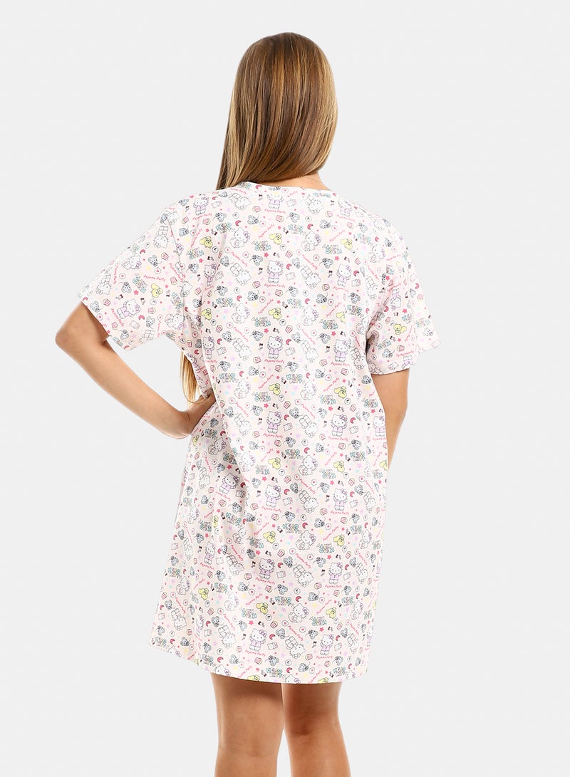 belle Sleepshirt Mini Length Hello Kitty Print - Image 3