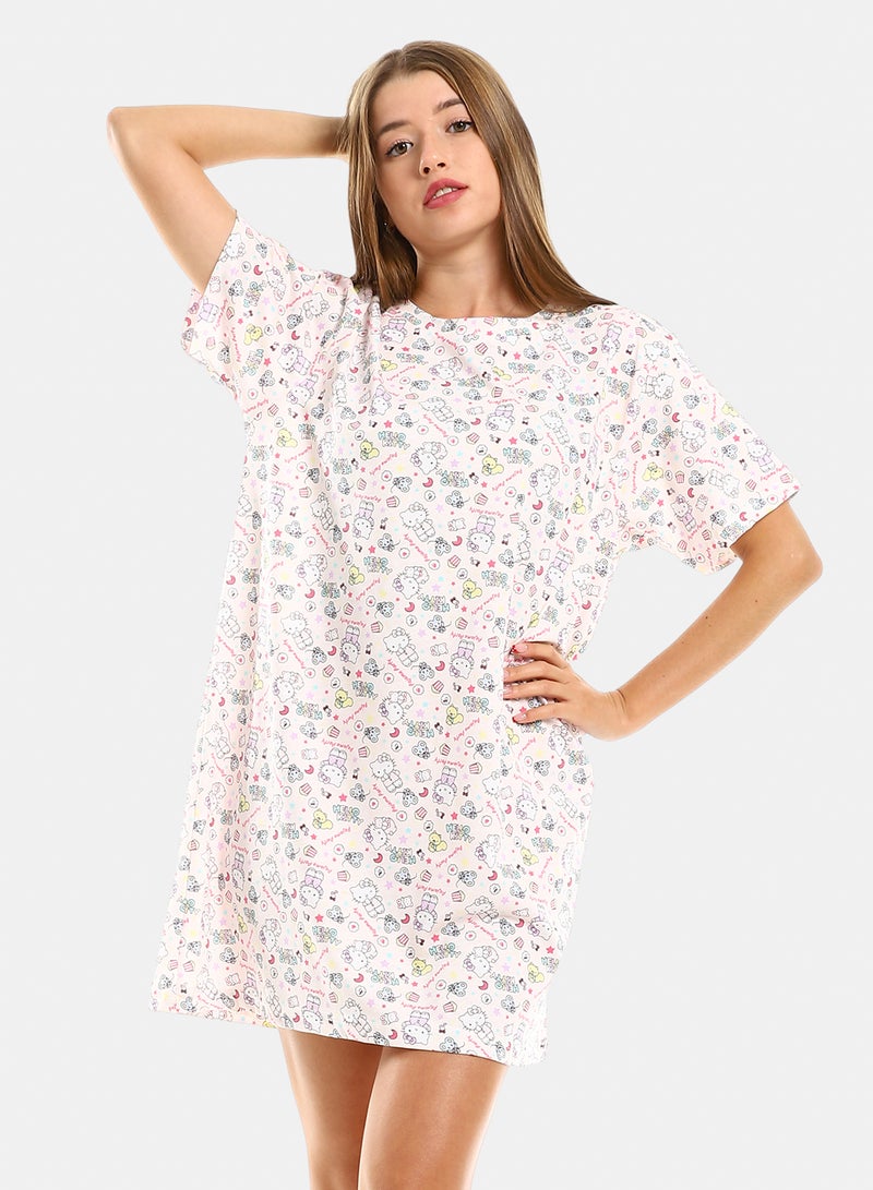 belle Sleepshirt Mini Length Hello Kitty Print - Image 1