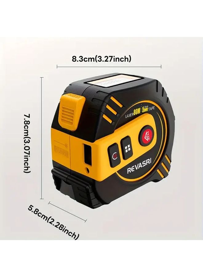 262ft 80m Digital Laser Tape Measure 2 In 1 Laser Distance Measurement Tool For DIY Woodworking - Image 4