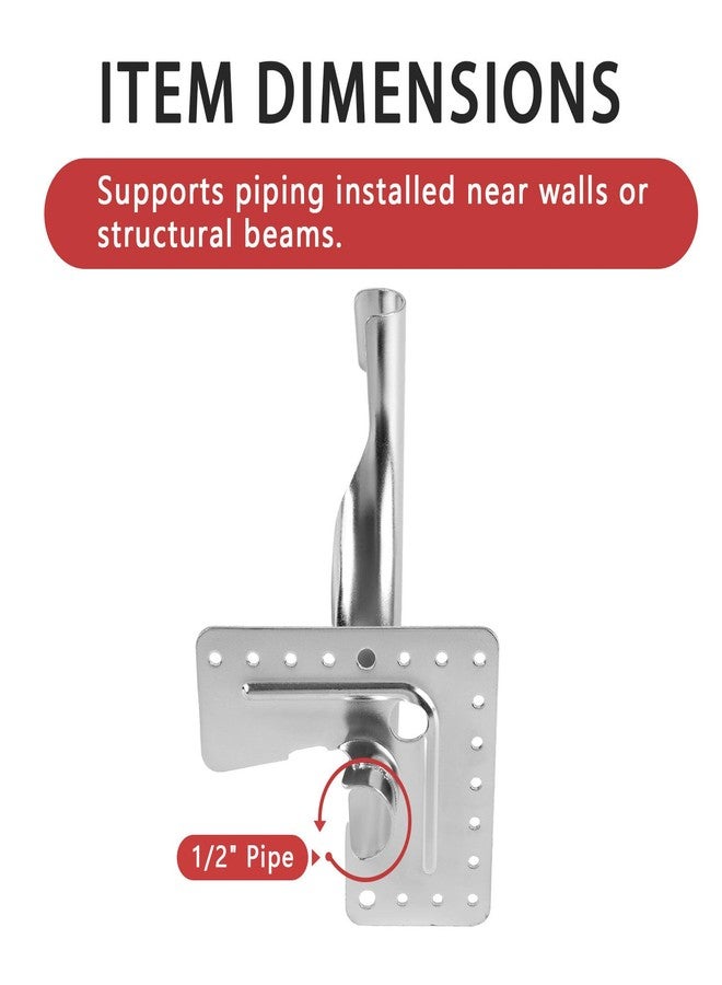 EFIELD (Pack of 5) EFIELD 1/2 Inch Metal Tubing Bend Support with Nail Flange, Tubing Pipe Hanger with Plate,(ACC006) - Image 2