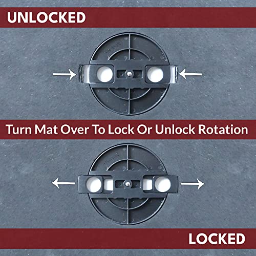 Madam Sew 360 Degree Rotating Self Healing Cutting Mat for Crafts, Sewing, and Quilting – 12x12 cutting matts for sewing Lockable Non-Slip Base and Accurate Grid and Bias Lines for Precise Cuts - Image 4