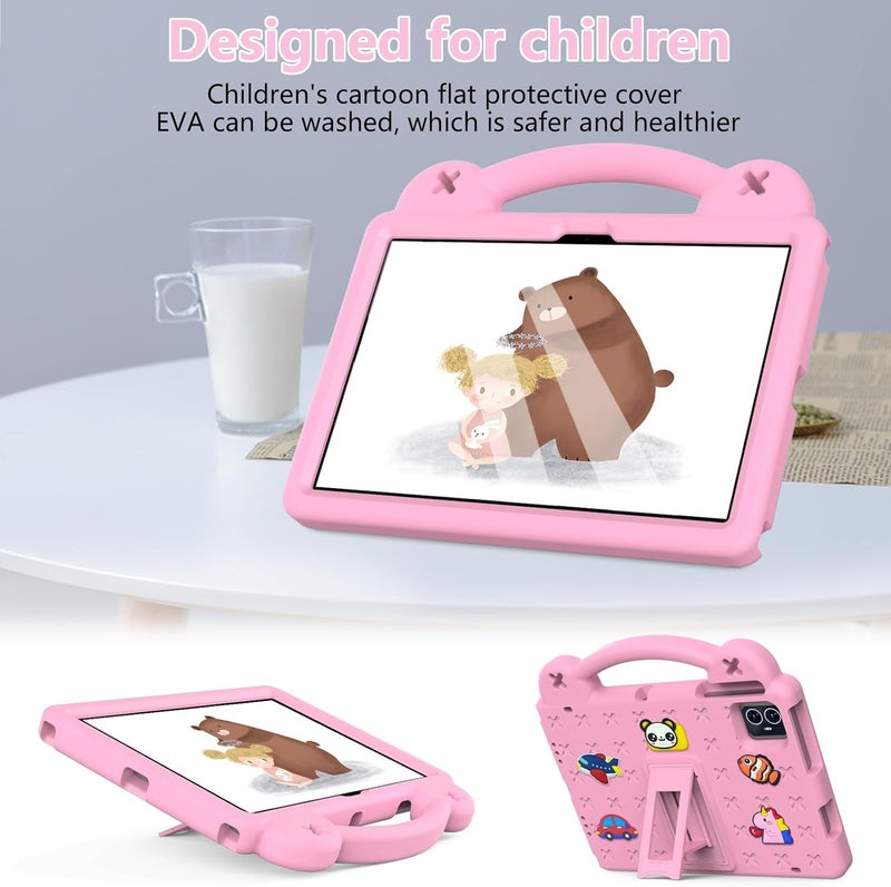 10.1-Inch Tablet EVA Drop Protection Case (with Support Handle and Shoulder Strap, Pink) for ONN 10.1 (4nd Gen) 2024 - Image 3