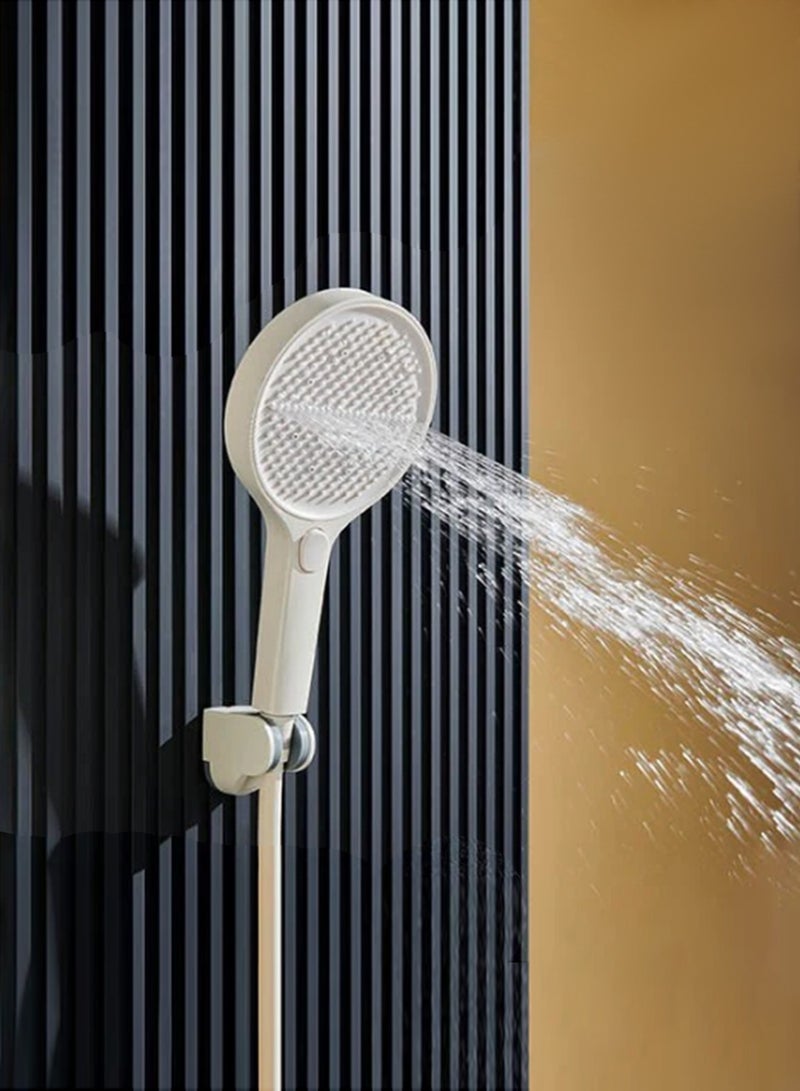 GT-Wheel High Pressure Shower Head with 4 Modes Turbocharged Handheld Shower Head with 15cm Wide Panel Air Injection Tech Easy Clean Silicone Nozzles Water Saving & Power Wash Spray - Image 3