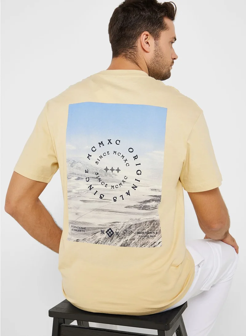 JACK & JONES Slogan Crew Neck T-Shirt