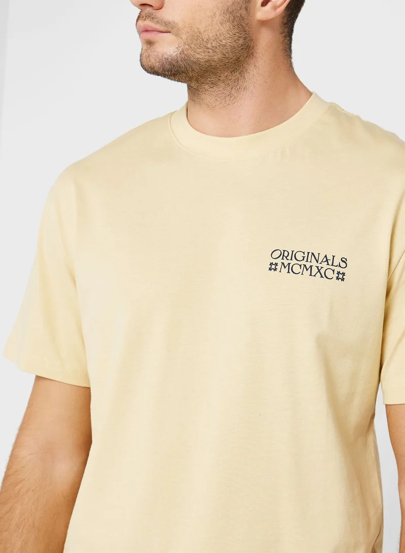 JACK & JONES Slogan Crew Neck T-Shirt