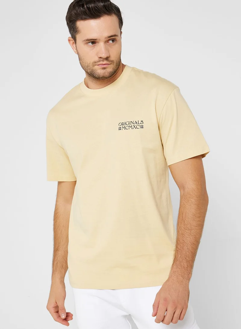 JACK & JONES Slogan Crew Neck T-Shirt