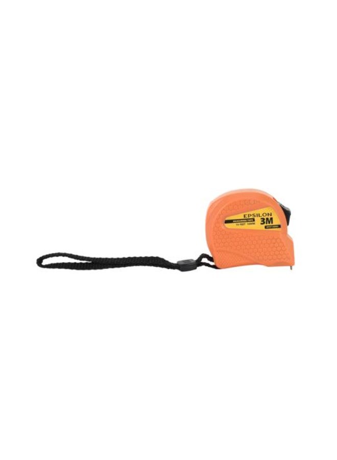 Epsilon Measuring Tape 3 m x 16 mm - EPST1409 - Self-Locking Measuring Tape with High-Visibility Markings - Durable Retractable Tape Measure for Home, Office, DIY, Surveying, Engineering & Construction - Black & Yellow - Image 2