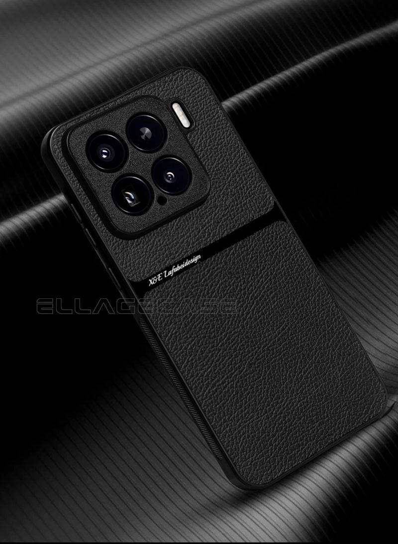 ELLAGECASE Business Class Case for Xiaomi 15, Ultra-Thin, Built-in Magnetic Plate, Wireless Charging, Shockproof, Full Camera Lens Protection - Image 3