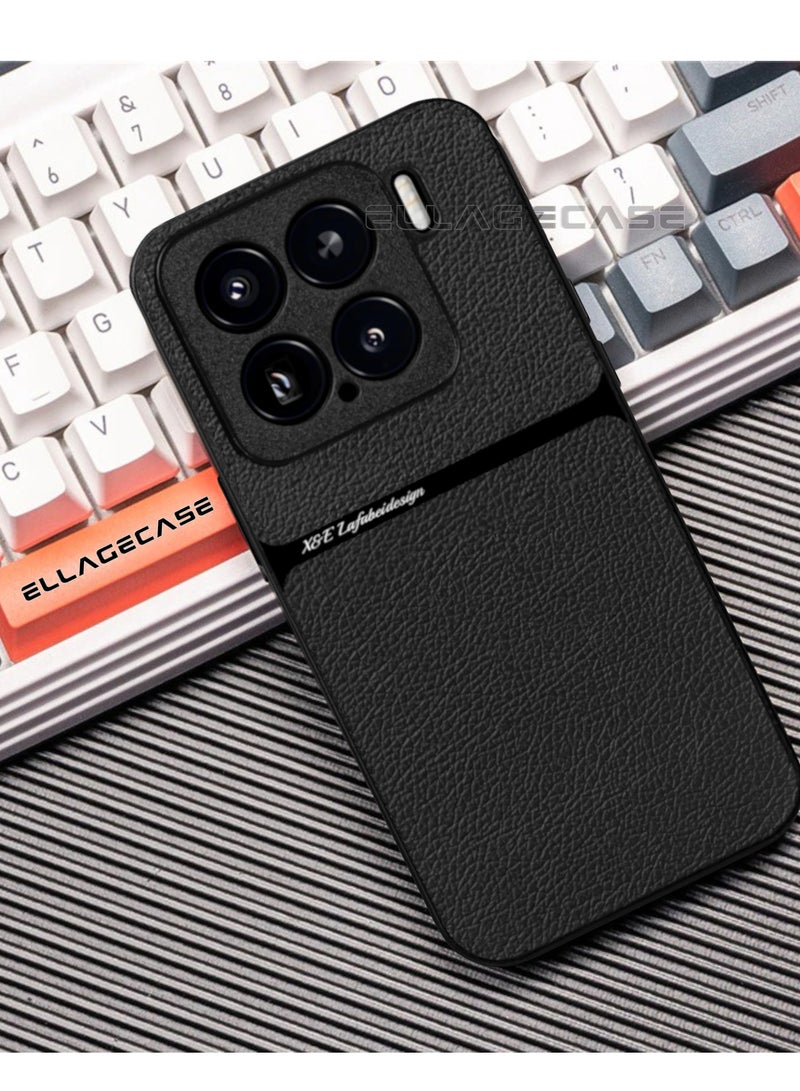 ELLAGECASE Business Class Case for Xiaomi 15, Ultra-Thin, Built-in Magnetic Plate, Wireless Charging, Shockproof, Full Camera Lens Protection - Image 4