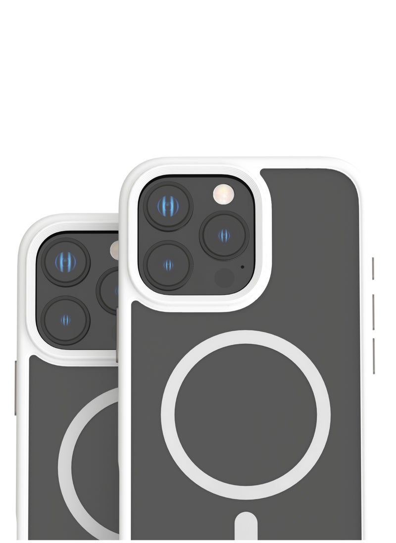 LEVELO - MagSafe Matte Solo Case for iPhone 16 Pro Max with Impact-Resistant Corners/ 3H Scratch Resistance/ Matte TPU Bumper Lightweight & Hybrid Design - White - Image 1