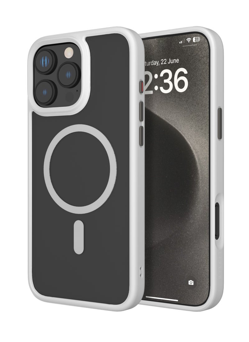 LEVELO - MagSafe Matte Solo Case for iPhone 16 Pro Max with Impact-Resistant Corners/ 3H Scratch Resistance/ Matte TPU Bumper Lightweight & Hybrid Design - White - Image 1
