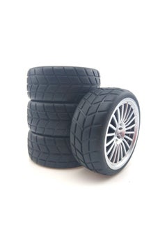 RC Remote Control Car 1 To 10 Model Car Saloon Flat Running Tire Road Racing Tire HSP94123 Flat Sports Car Universal-Color:D3 + B Hub