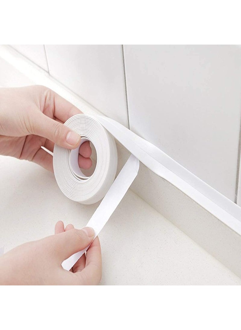 Kolorful Kolorful Caulk StripTub Caulking Tape PVC SelfAdhesive Waterproof Sealing Tape for Kitchen Sink Toilet Bathroom Shower and Bathtub Floor Wall Edge Protector White  - Image 5