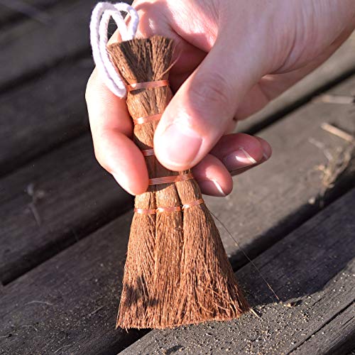 KAKURI Bonsai Broom Brush Small 4.3" Professional Gentle Small Broom, Japanese Bonsai Tool - Image 2