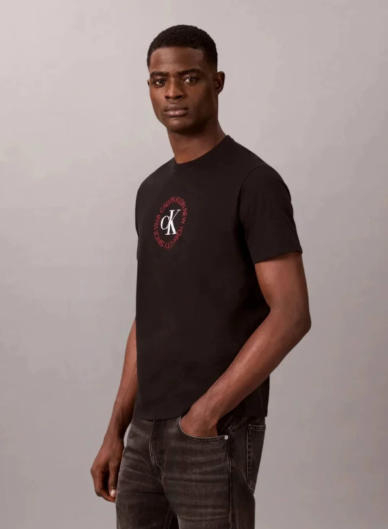 Calvin Klein Jeans Black CK NYC Crewneck Graphic Tee for Men | Best Price UAE