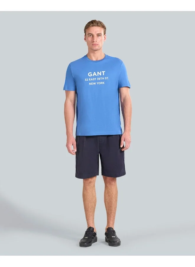 GANT  Gant Small Graphic Printed T-Shirt For Men (Navy With Red Print) for Men | Best Price UAE