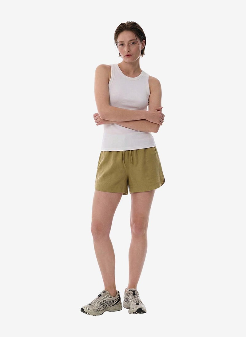 Penti Women Linen Brown Shorts - Image 2