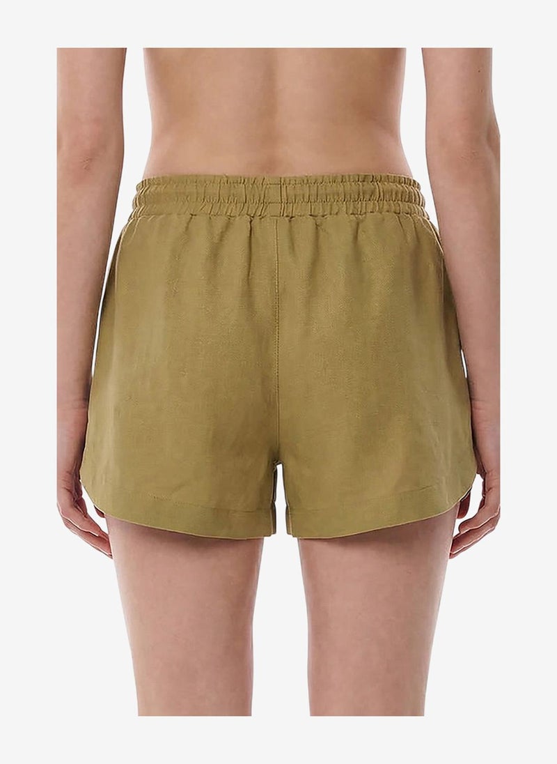 Penti Women Linen Brown Shorts - Image 5