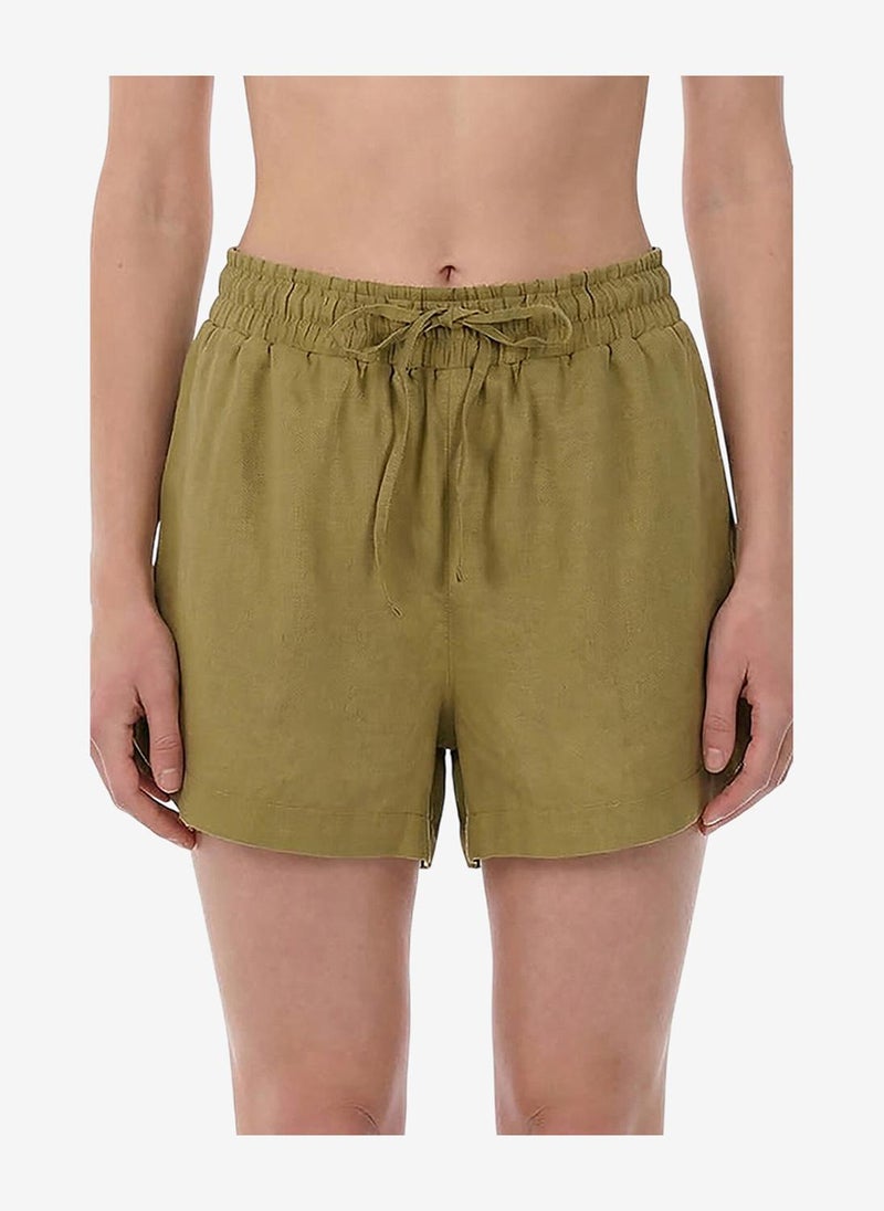 Penti Women Linen Brown Shorts - Image 4