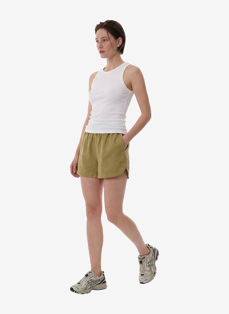 Penti Women Linen Brown Shorts - Image 3