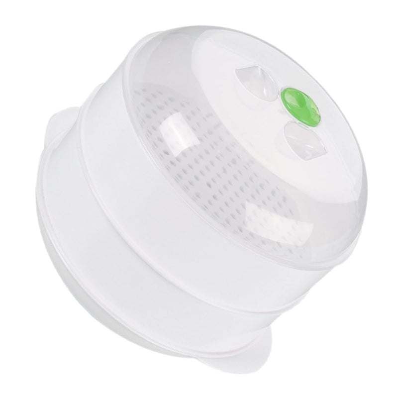 Double Layer Microwave Steamer Basket with Lid for Healthy Cooking Dumplings Vegetables - Image 2