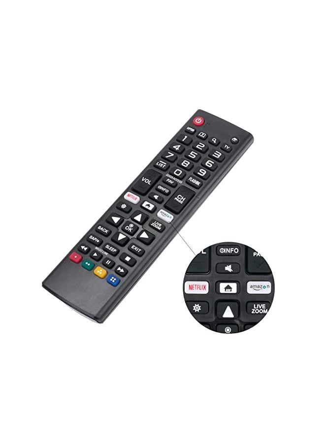 PROMASS - New AKB75095307 Replace Remote fit for LG TV 49UJ6050 49UJ6050-UC 49UJ6300 49UJ6300-UA 49UJ6350 9UJ6500-UB 55UJ6050 55UJ6050-UC 55UJ6300 75UJ657A-UB 32LJ550B 32LJ550B-UA 32LJ550M 32LJ550M-UB 43LJ550M - Image 1