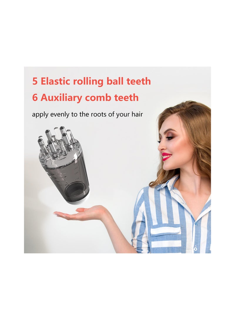 SOLARAE Hair Oil Applicator Bottle with Scalp Comb, Root Oil Applicator for Hair Serum and Various Liquids, Ball Tip Design for Easy Application at Home, Ideal Scalp Care Tool. - Image 3