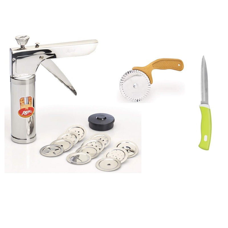 Anjali 3 Pcs Festival Combo Set (1pc Kitchen Express Gripper S.S, 1pc Karanji Cutter, 1pc Swift Utility Knife 230mm) - Image 2