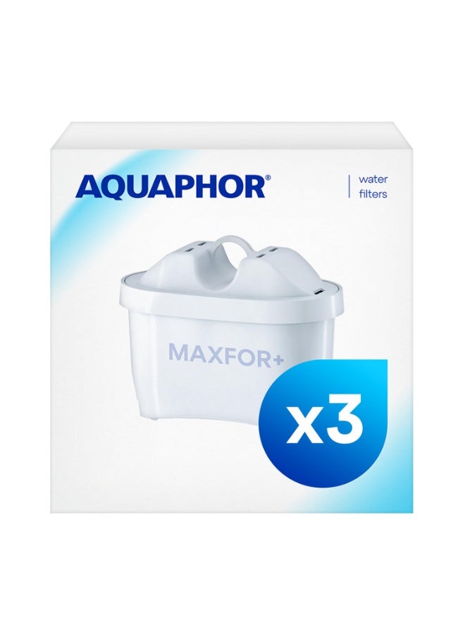 Aquaphor Water Filter MAXFOR+ Pack 3 Fits Brita Jugs - 200L - Image 1