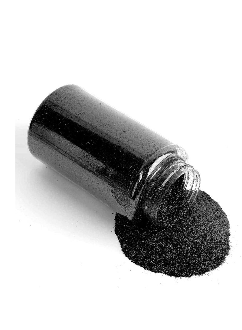 Sadaf Glitter Shaker Bottle, 100g Black Glitter Pots for Resin Epoxy Slime Painting Scrapbooking Arts and Crafts Supplies - Image 1