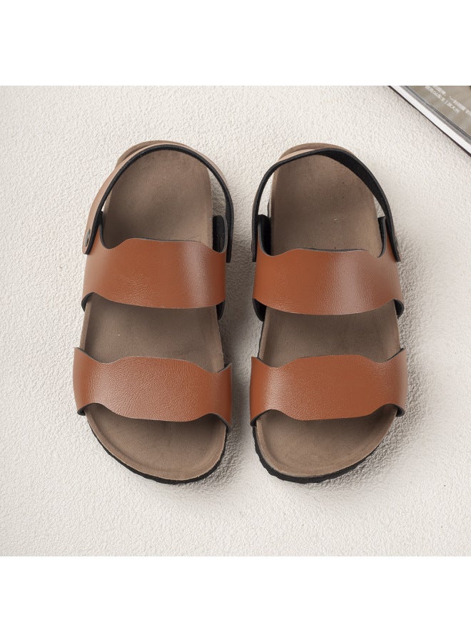 Spring And Summer Children's Cork Slippers Fashionable Boys And Girls Korean Style Sandals Two-wear Casual Shoes