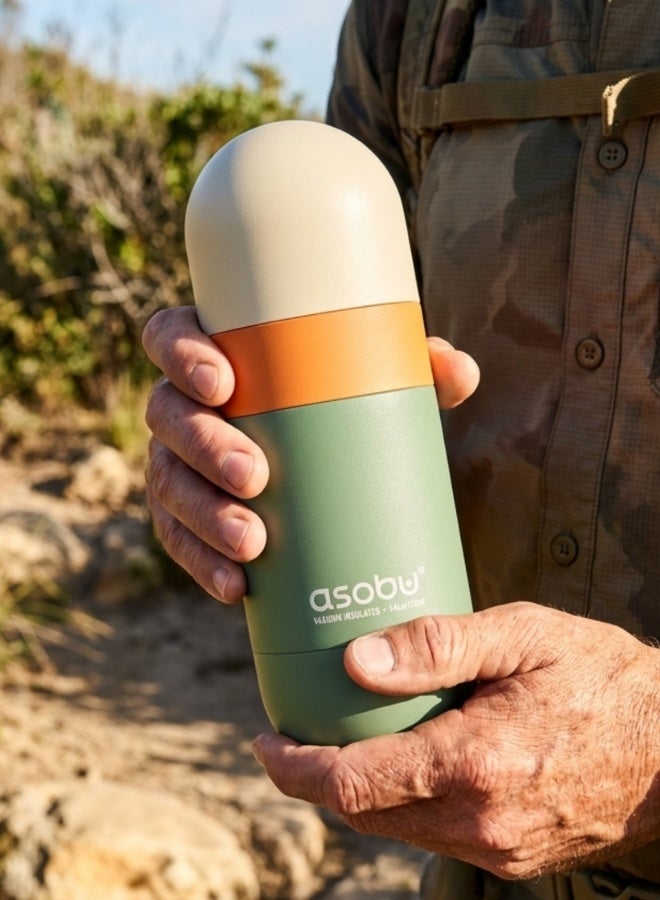 asobu Orb Bottle Insulated Stainless Steel Water Bottle 410ml with Double Wall Vacuum Insulation, Keeps Drinks Cold for 24 Hours, BPA Free, Spill Proof Lid and Fits Standard Cup Holders - Image 4