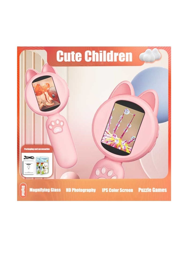 Kids Microscope Camera, 2-In-1 Handheld Mini, Multiple Viewing Angles, Outdoor Educational Science Toy, For 3-10 Years Old Girls, Birthday Gift - Image 2