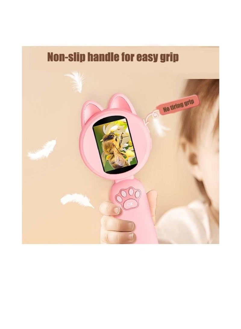 Kids Microscope Camera, 2-In-1 Handheld Mini, Multiple Viewing Angles, Outdoor Educational Science Toy, For 3-10 Years Old Girls, Birthday Gift - Image 5