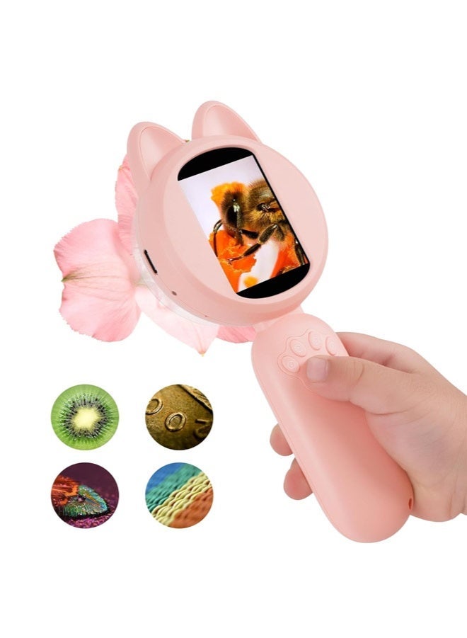 Kids Microscope Camera, 2-In-1 Handheld Mini, Multiple Viewing Angles, Outdoor Educational Science Toy, For 3-10 Years Old Girls, Birthday Gift - Image 1