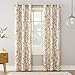 Sun Zero Cooper Botanical Print Thermal Insulated Room Darkening Grommet Curtain Panel 40" x 84" Linen - Image 2