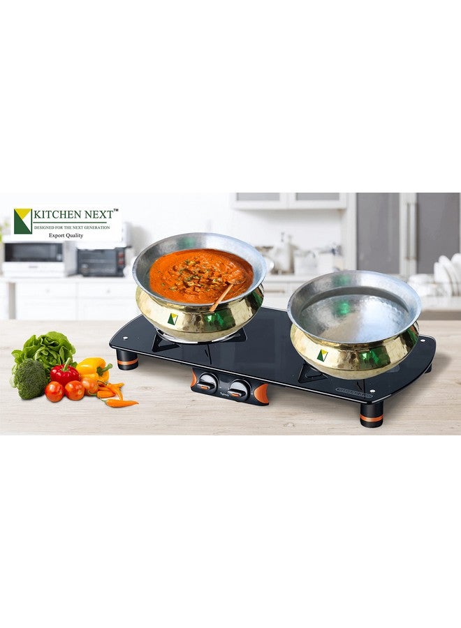 KITCHEN NEXT Muke Brass Handi Sipri cookwere Heavy Weight with Hammered Shinny Finish for Cooking & Serving Used for Cooking biryani (2 litres) (Small) - Image 4