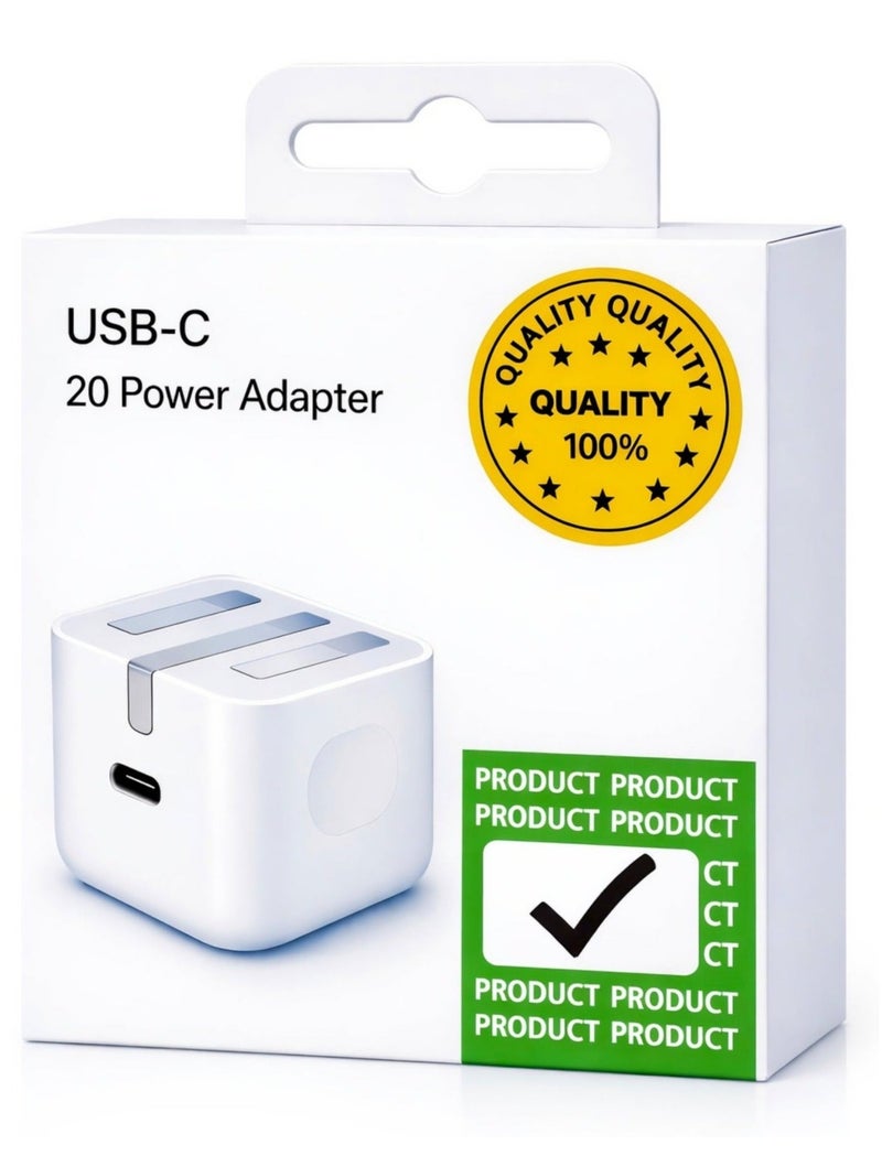 BARQ 20W Fast iPhone Charger USB-C PD Wall Charger for iPhone Tab C Compatible with all iPhones and iPads - Image 1