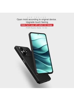 Nillkin Xiaomi Redmi Note 14 Case Cover Super Frosted Shield Pro Matte All-Round Protection Anti-scratch Slim Luxury Hard Back (PC+TPU) Cover Raised Bezel Camera Protect Cover for Redmi Note 14 Black  - Image 2