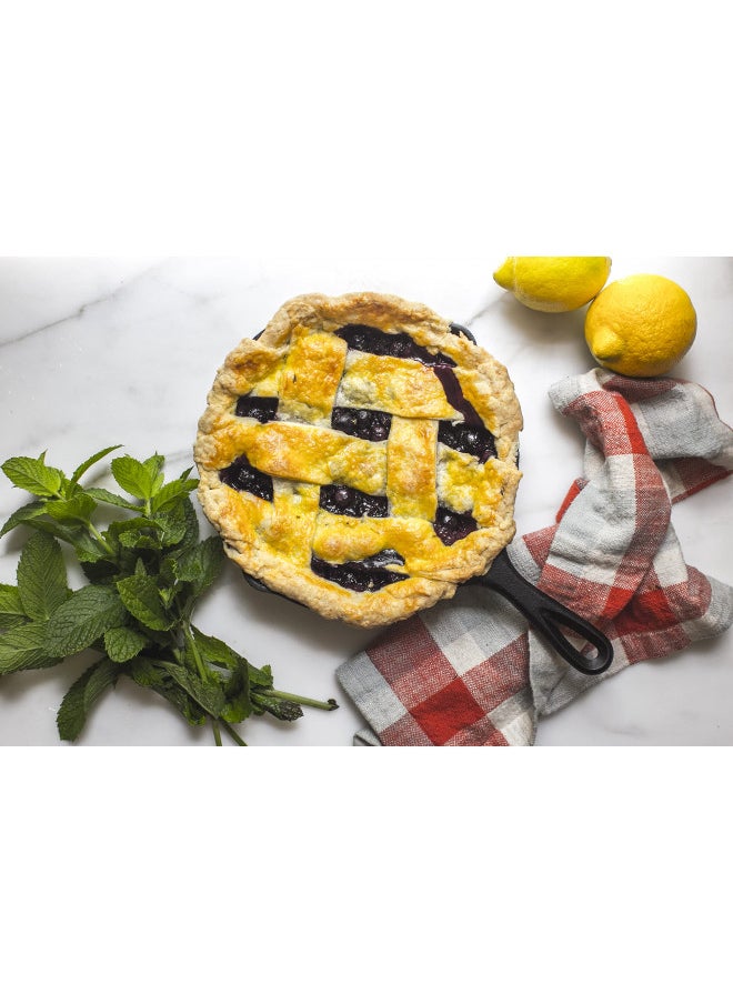 LODGE - 9 Inch Cast Iron Pre-seasoned Skillet Signature Teardrop Handle - Use In The Oven On The Stove On The Grill Or Over A Campfire, Black - Image 1
