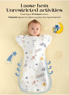URbazaar Baby Swaddle Blanket Sack with Arms Free Design, Transition to Arm Freedom Wearable for Newborn Girl and Boy, Medium 100% Breathable Cotton 0-6 Months  - Image 4