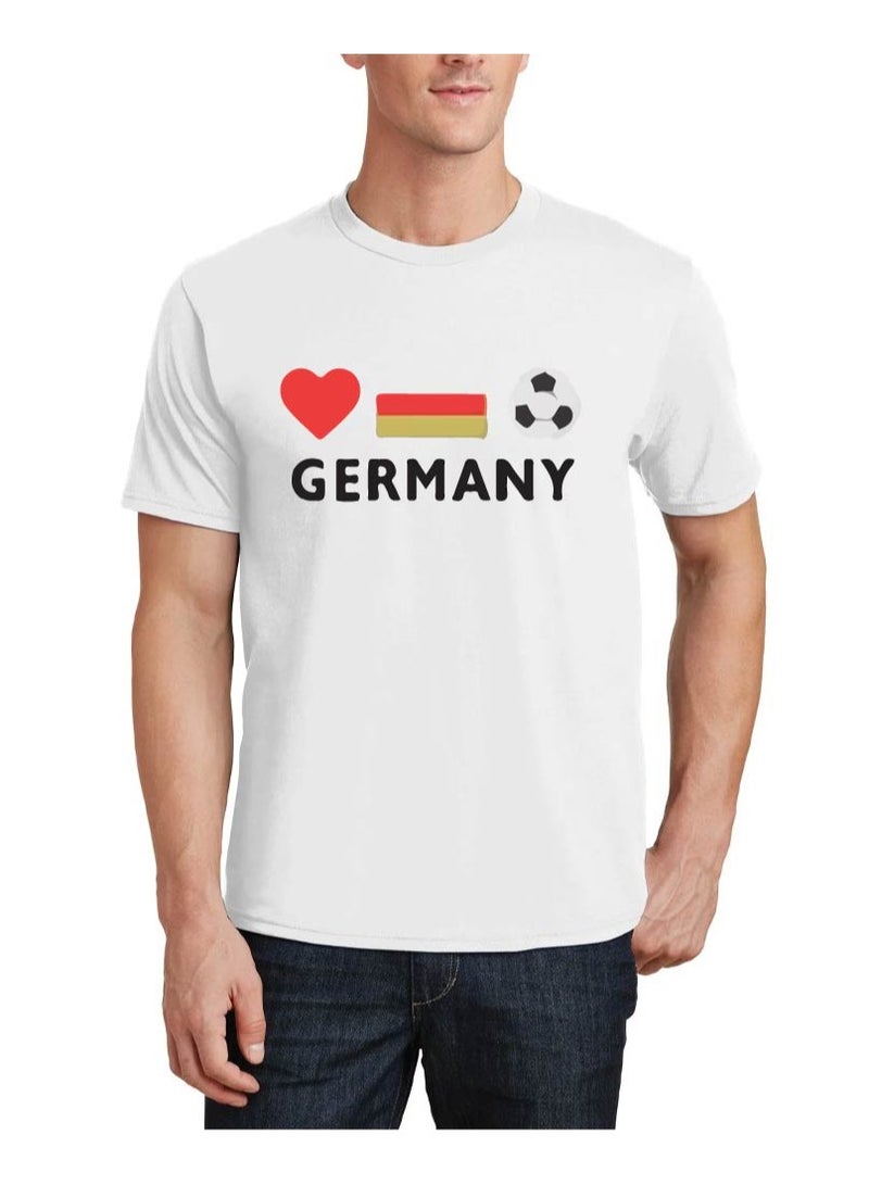 PRINTSHOP4ME Germany Unisex Adult T-Shirt - Short Sleeve Round Neck Cotton Tshirt for Men and Women - Soft and Comfortable - Gift for Football Fans - Image 1