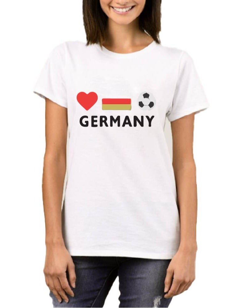 PRINTSHOP4ME Germany Unisex Adult T-Shirt - Short Sleeve Round Neck Cotton Tshirt for Men and Women - Soft and Comfortable - Gift for Football Fans - Image 2