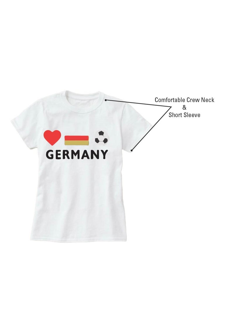 PRINTSHOP4ME Germany Unisex Adult T-Shirt - Short Sleeve Round Neck Cotton Tshirt for Men and Women - Soft and Comfortable - Gift for Football Fans - Image 5