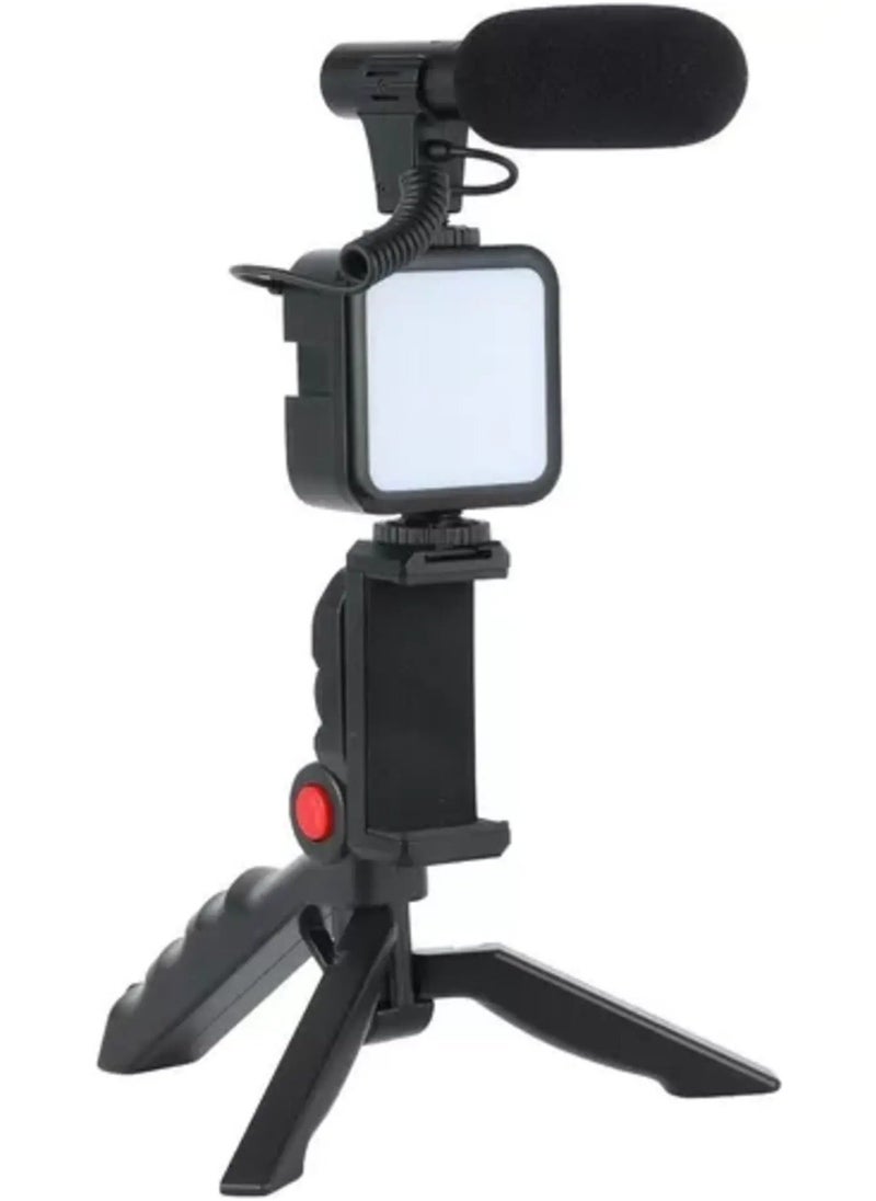 ELTRAZONE - Smartphone Vlogging Kit – Tripod, Fill Light, Microphone, Phone Clip, & Remote for iPhone & Android – Complete Vlogging Setup - Image 1