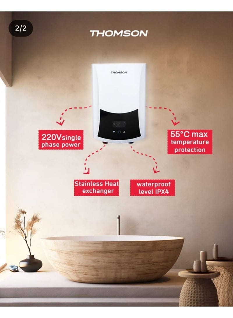 طومسون سخان فورى 7 كيلو وات ديجيتال-طومسنINS7-WH - Image 3