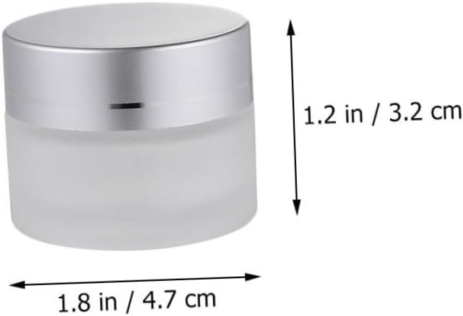Unomor 9pcs Frosted Glass Cosmetic Jars Refillable Travel Containers For Skincare Cream Lotion - Image 3