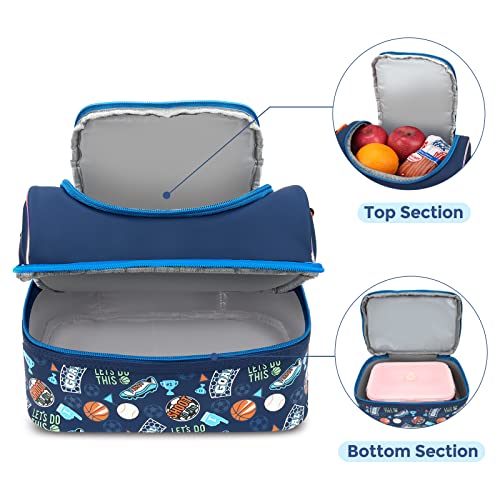 RLGPBON Kids Lunch Bag,Insulated Lunch Box for Girls Boys,Lunch Bag Toddler Teen,School Daycare Cute Travel bags - Image 4
