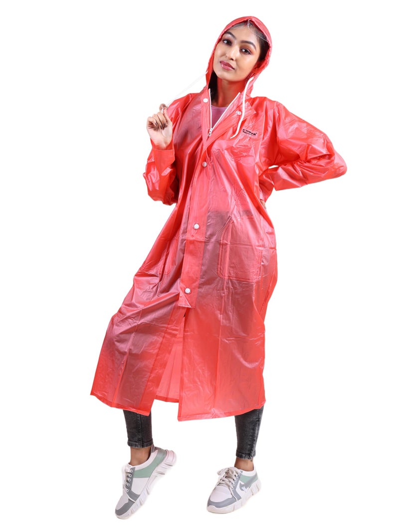 Rupa Rainsuit Women Waterproof PVC Raincoat with Hood & Carry Bag | Lightweight Rainwear for Women with Front Zip | Solid Color | Standard Length | Pack of 1 - Image 5